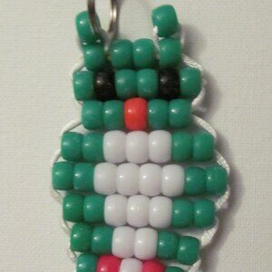 Green Pony Bead Owl #10612025